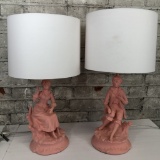 Pair Barbara Cosgrove Lamps W/ Custom Shades - 22¾