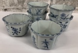 6 Blue & White Individual Casserole Dishes