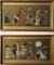 2 Japanese Prints  Of Matsu-Ura Screen - In Faux Bamboo Frame W/ Glass 18 7