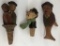 Hand Carved Nutcracker; 2 Hand Carved Wine Bottle Stoppers
