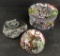 Christian Lacroix Animal Paperweight; Etched Glass Cross Paperweight
