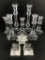 10 Crystal Candlesticks - Tallest 9½