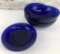 3 Cobalt Blue Dishes; 3 Cobalt Blue 10