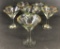 6 Art Glass Martini Glasses - From Hall's Kansas City