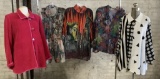 4 Tops & 1 Jacket - Pink Jacket No Size ( Fits Like XL)