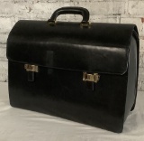 Montblanc Black Leather Bag - We Carefully Removed Airline Stickers, Other