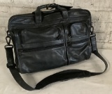 Tumi Black Leather Briefcase - 11