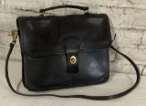 Coach Black Leather Medium Messenger Bag