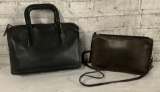 Coach Clack Leather Handle Bag; Coach Brown Leather Shoulder Bag