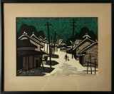 Kiyoshi Saito (1907-1997) Woodblock Print - Framed W/ Glass 20¾