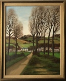 Eve, Jean (1900-1968) Oil On Canvas - Countryside Landscape, Signed Lower R