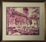 Hammil Print - Kansas City Star Building, Faded, Framed W/ Glass 27