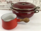 Capco Sam Lebowitz Design Red - Includes 2¾ Qt Pan, 5 Qt Dutch Oven, 1 Lid;