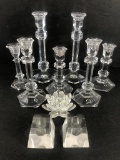 10 Crystal Candlesticks - Tallest 9½