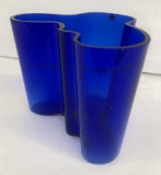 Alvar Aalto Cobalt Blue Vase - Finland, 4¾