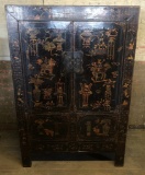Black Chinese Chinoiserie Cabinet - 49