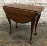Solid Cherry Drop-Leaf Swivel-Top Table - 28