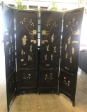 Antique Asian Coromandel Screen - 4 Panels, Middle Panels Not Connected, Ea