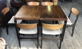 Danish Modern Teak Dining Table & 6 Chairs - Table 49