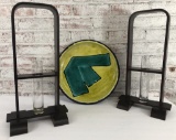 2 Wood & Glass Vases - 19