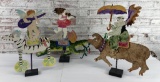 Judie Bomberger Metal Art - Alligator, Pig & Zebra