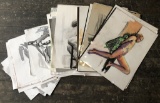 Large Lot Karen Iverson Drawings & Paintings - Nudes Etc.