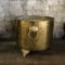 Large Brass Pot On Legs - 13