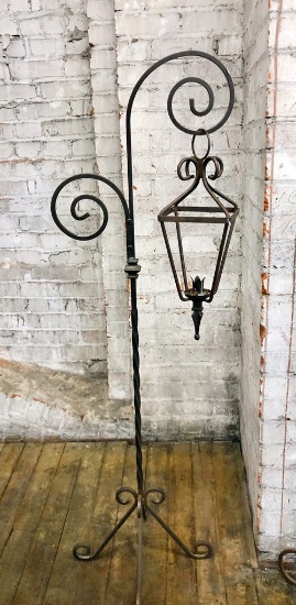 Twisted Wrought Iron Stand W/ Candle Sconce - 55" - LOCAL PICKUP ONLY