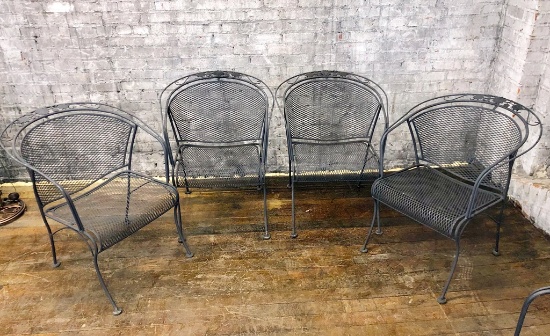 4 Woodard Iron Chairs - 26"x27"x30" - LOCAL PICKUP ONLY