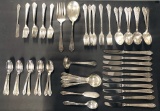 58 Pieces Vintage Rogers Silverplated Flatware - Marquise, Service For 10 (