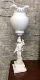 Cherub Lamp W/ Marble Base - 25