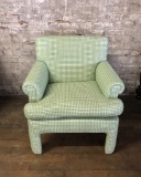 Green Plaid/Check Custom Chair - 30