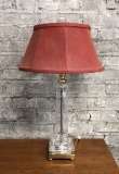 Nice Crystal & Brass Designer Lamp - 24½