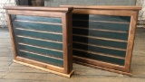 2 Walnut Golf Ball Hanging Display Cases