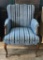 Cute 1950s French Style Chair W/ Cut Velvet Upholstery - 34