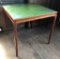 Vintage Non-Folding Card Table W/ Leather Top - 32