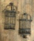 2 Iron Basket Type Outdoor Hanging Items - Largest Is 22