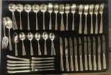 63 Pieces Towle Sterling Flatware - Rambler Rose, 10 Dinner Knives, 10 Butt