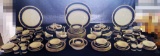 114-piece Crown Staffordshire Bone China Set - 12 Dinner Plates, 12 Luncheo