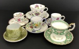 3 Demitasse Cup & Saucer Sets;     3 Cups & Saucers - England, Italy Etc.