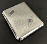 Vintage Royal Air Force Chromium Plate Cigarette Case - Made In England