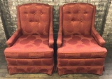 Pair Vintage Arm Chairs - Recently Recovered, 36