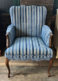 Cute 1950s French Style Chair W/ Cut Velvet Upholstery - 34