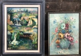 2 Oil On Canvas Paintings - Framed, Largest Is 17