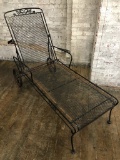 Large Vintage Woodard Chaise Lounge - Has Rust & Needs Some Paint, 62