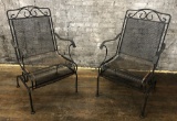 Pair Iron Spring Chairs - 39