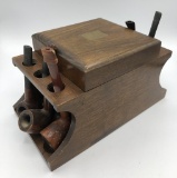 Vintage Wooden Humidor W/ 5 Vintage Pipes