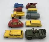 10 Vintage 1950s-60s Toy Vehicles - Lesney Etc.