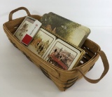 Coaster Set In Box;     Small Mats;     Longaberger Bread Basket