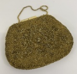 Vintage Gold Overall Beaded Bag